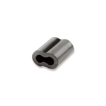 AFW double barrel crimp sleeve 14F8 black, strong tackle connection for big game