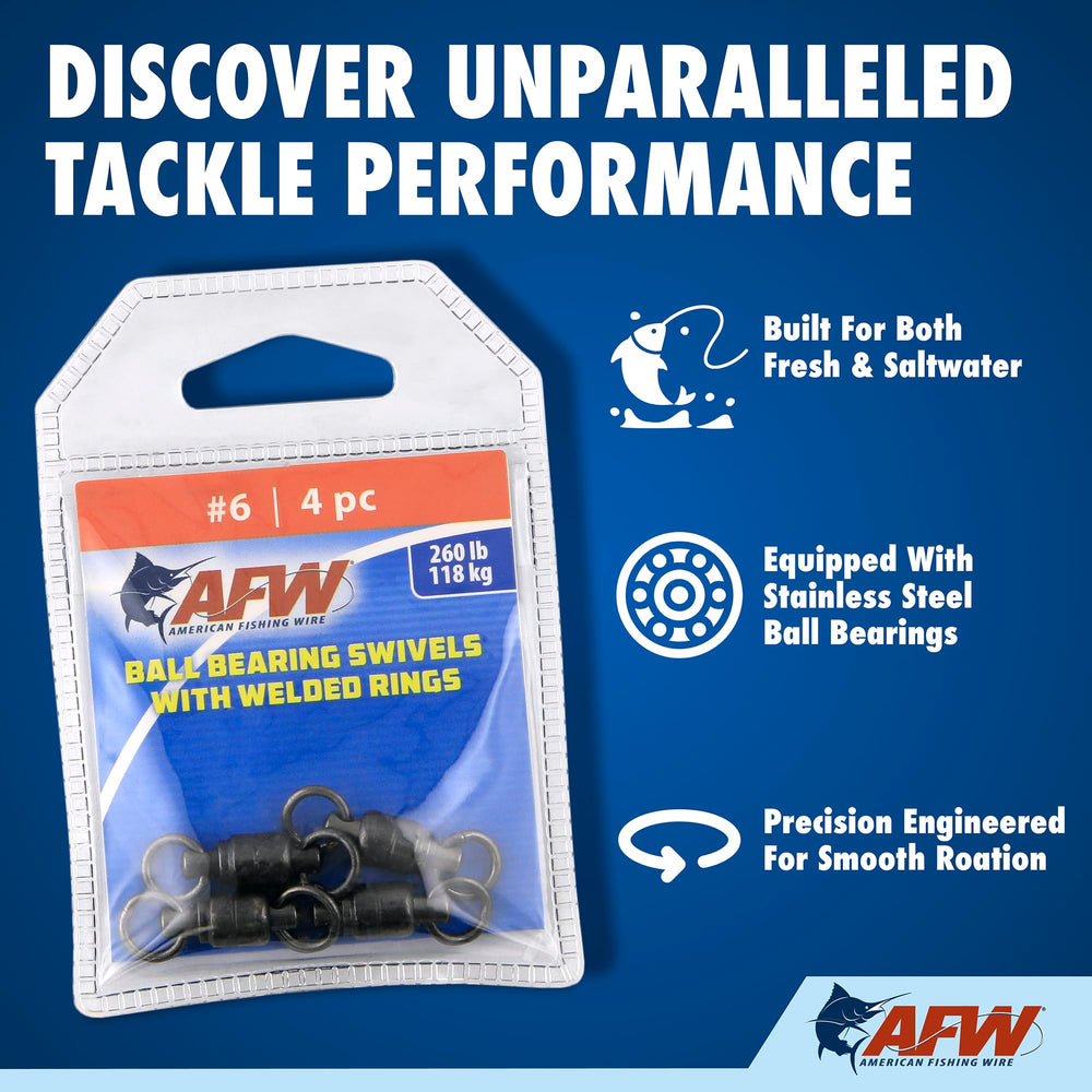 AFW dual welded rings maintain secure connections during fierce fights with trophy fish.