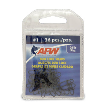 AFW Duo Lock Snaps close-up—durable stainless steel for quick, secure lure changes