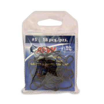 AFW Duo Lock Snaps in black, size 5, 85 lb test for quick lure changes.