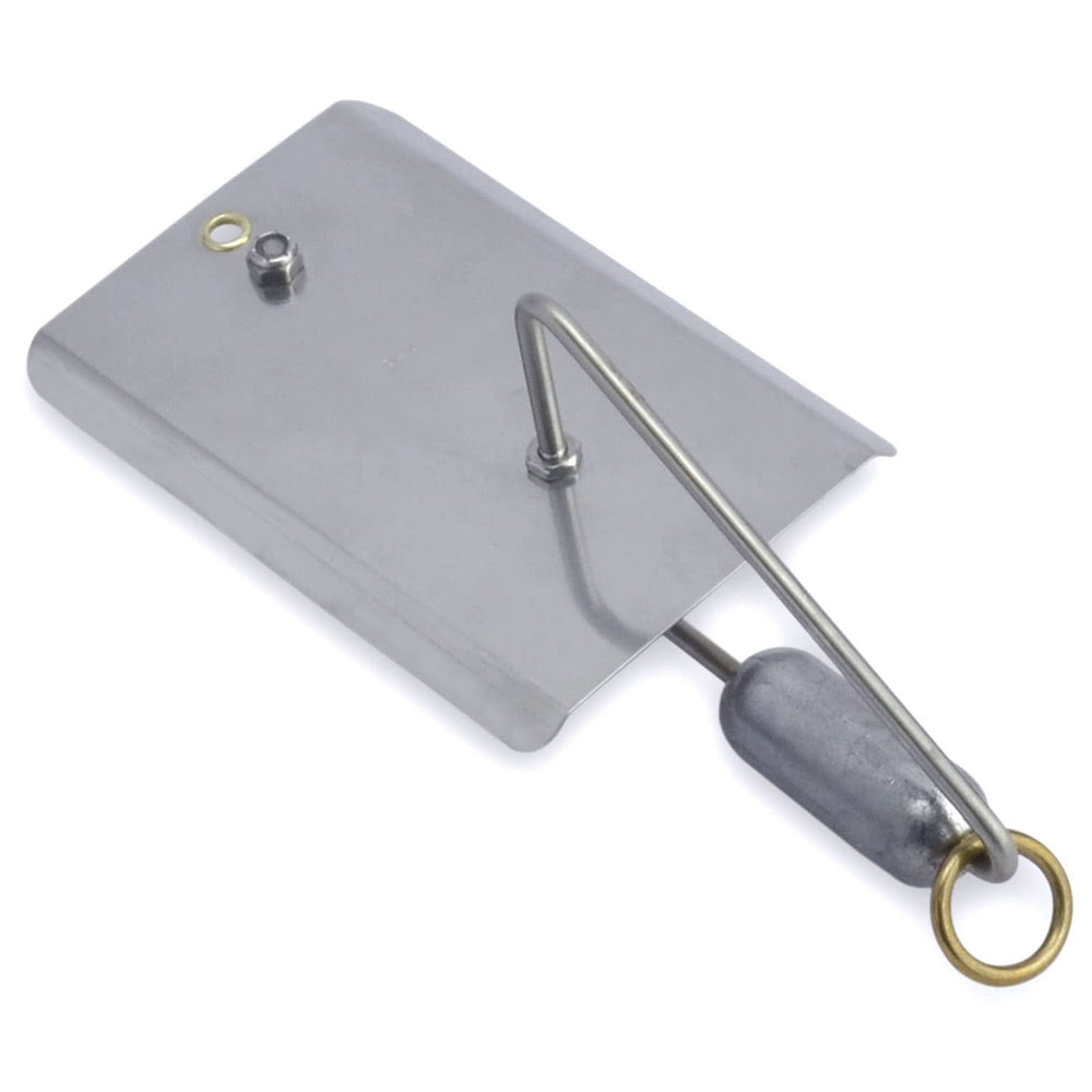 AFW Planer Size #6 braced stainless steel blade in water enabling controlled depth trolling