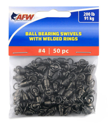 AFW solid brass ball-bearing swivels with bullet design for smooth rotation and reduced line twist