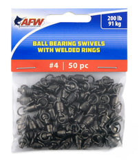 AFW solid brass ball-bearing swivels with bullet design for smooth rotation and reduced line twist