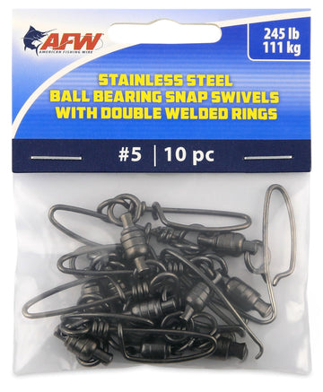 AFW stainless steel ball bearing swivel with bullet shape for smooth rotation in saltwater