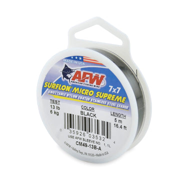 AFW Surflon Micro Supreme leader wire with 49‑wire flexibility for harsh saltwater conditions