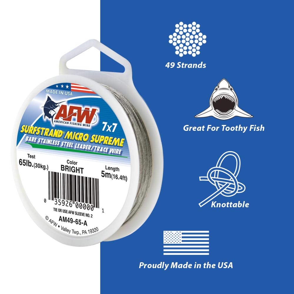 AFW Surfstrand Micro Supreme wire made in USA emphasizes quality craftsmanship.