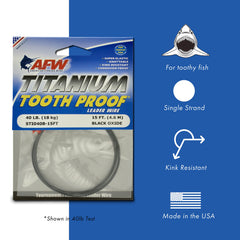 AFW Titanium Tooth Proof leader stretch and recover aids big-game fishing