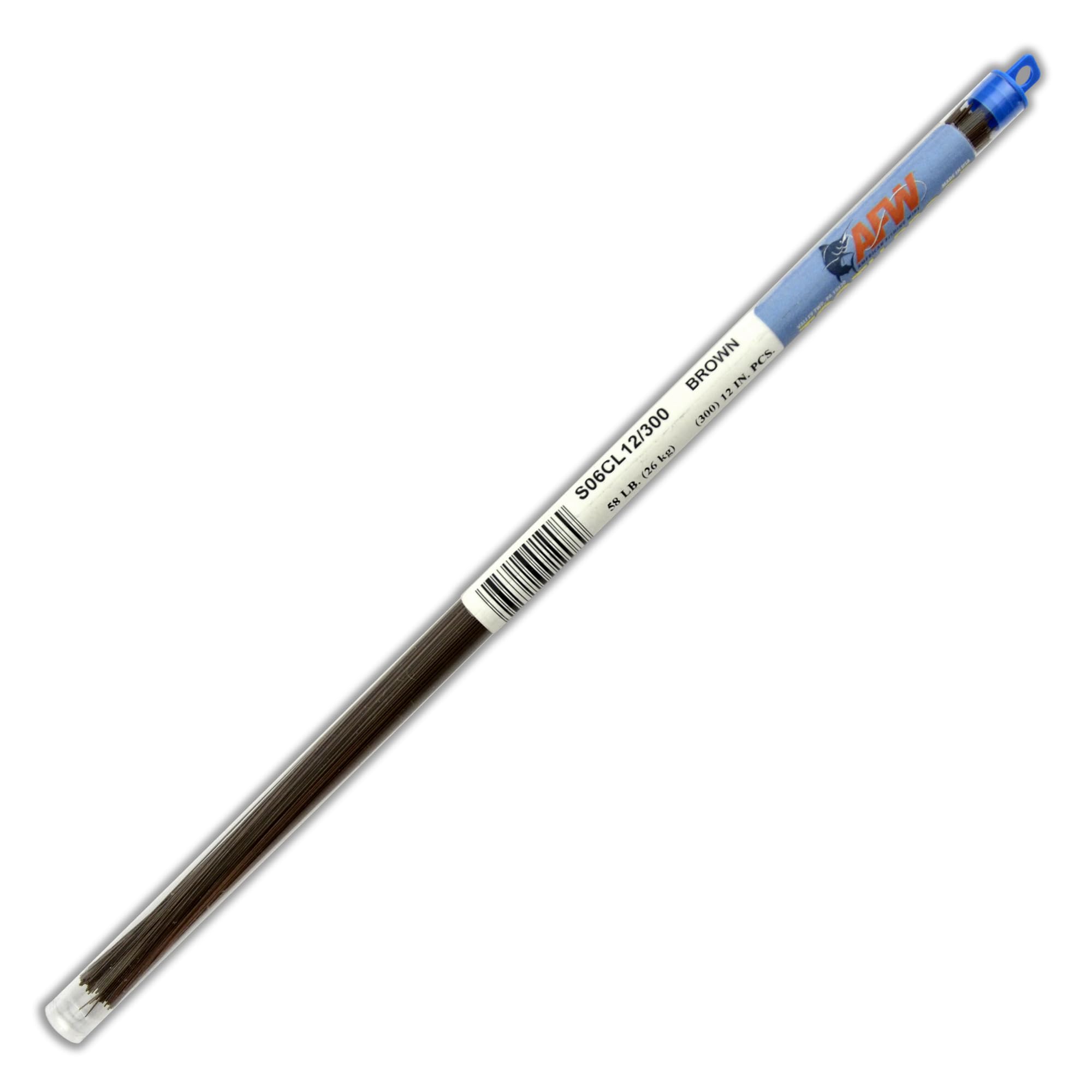 AFW Tooth Proof wire in camo finish, 12-inch straight length for stealth rigs.