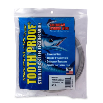 AFW tooth-proof wire bright coil showing durable bite protection for predators.