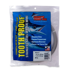 AFW tooth-proof wire bright coil showing durable bite protection for predators.