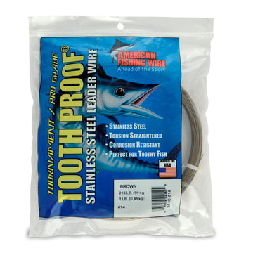 AFW Tooth Proof wire spool in camo finish for stealth in deep water