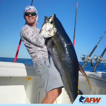AFW waxed floss in saltwater scene highlights abrasion-resistant durability