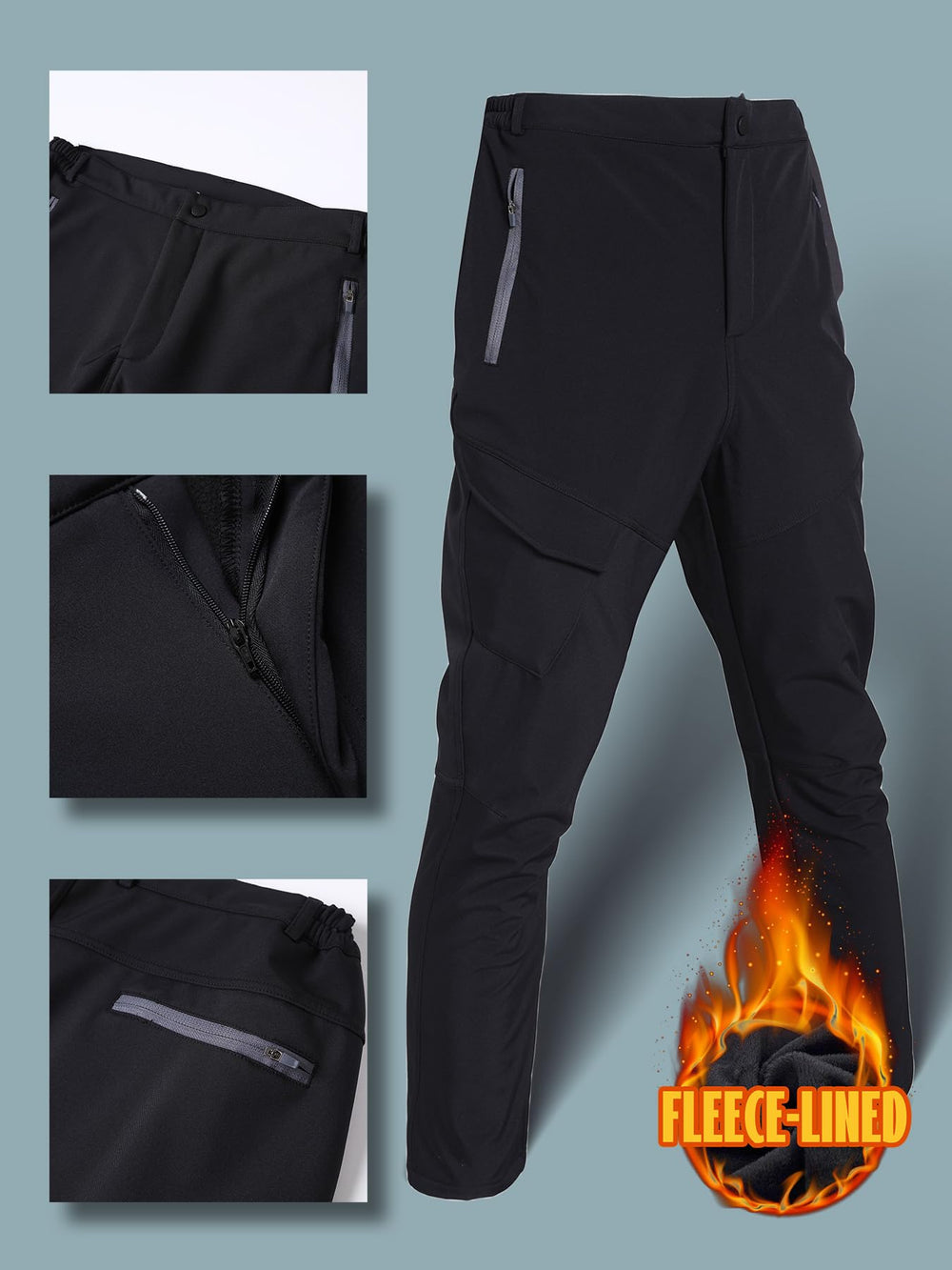 Afwerirc men's relaxed-fit hiking pants, comfortable all-day wear.