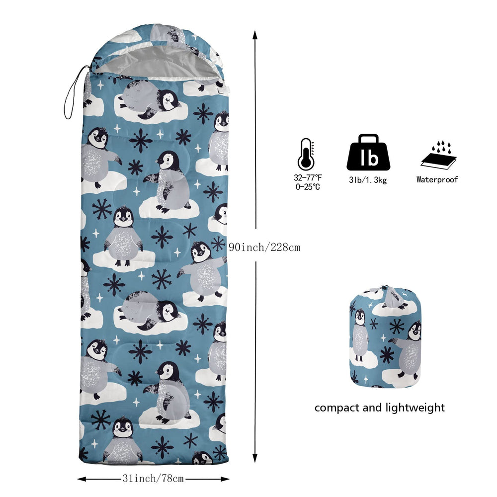 AGANS Datura kids sleeping bag half circle hood provides extra warmth
