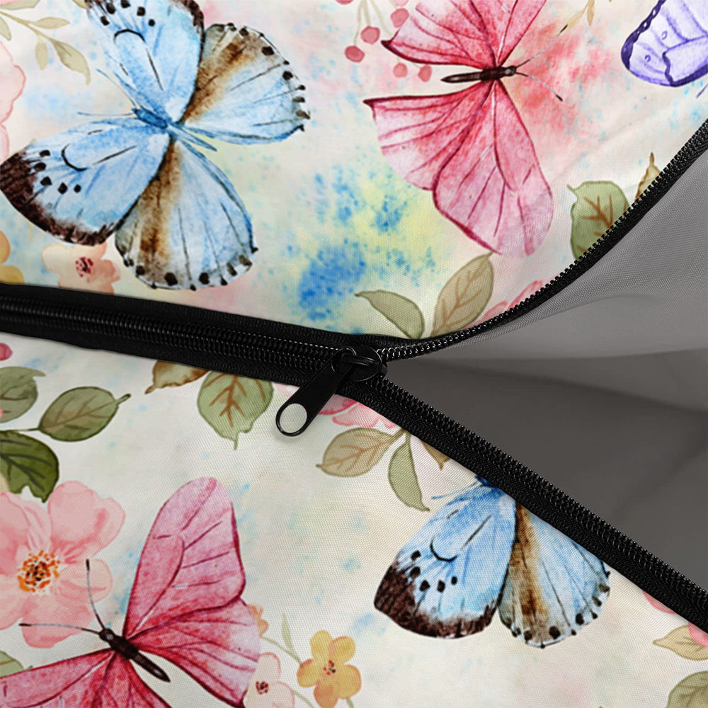 AGANS Datura kids sleeping bag with butterfly flowers print for cozy comfort.