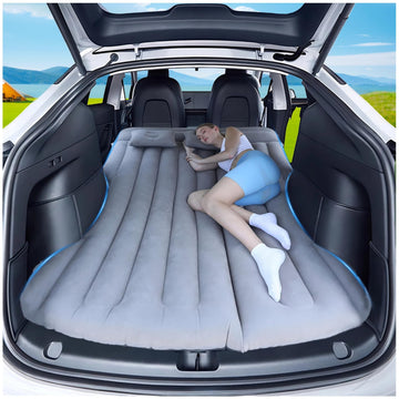 AGEMANY Tesla Model Y backseat mattress inflated for comfortable road trip