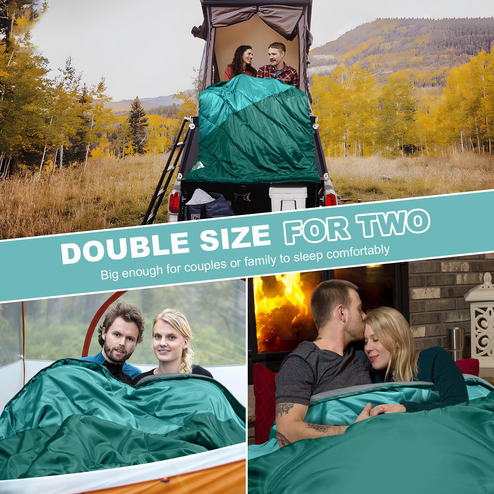 AGEMORE compression sack included helps you pack compactly for backpacking or car trips.
