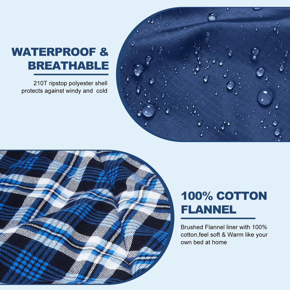 AGEMORE sleeping bag full-zipper vent enables temperature control.