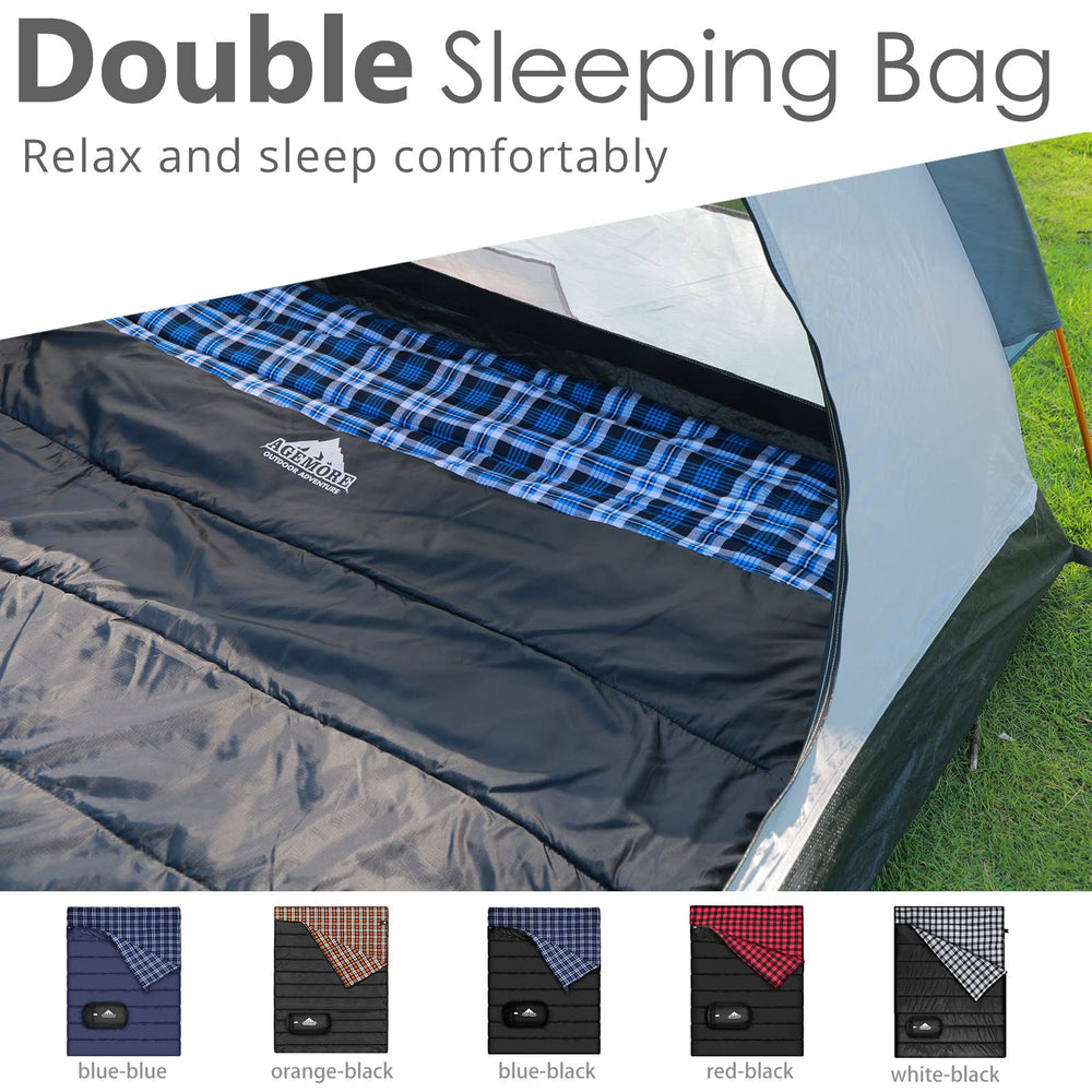 AGEMORE waterproof fabric protects against dampness and condensation in wet camping conditions.