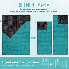 AGEMORE Cotton Flannel Double Sleeping Bag interior brushed-flannel lining close-up