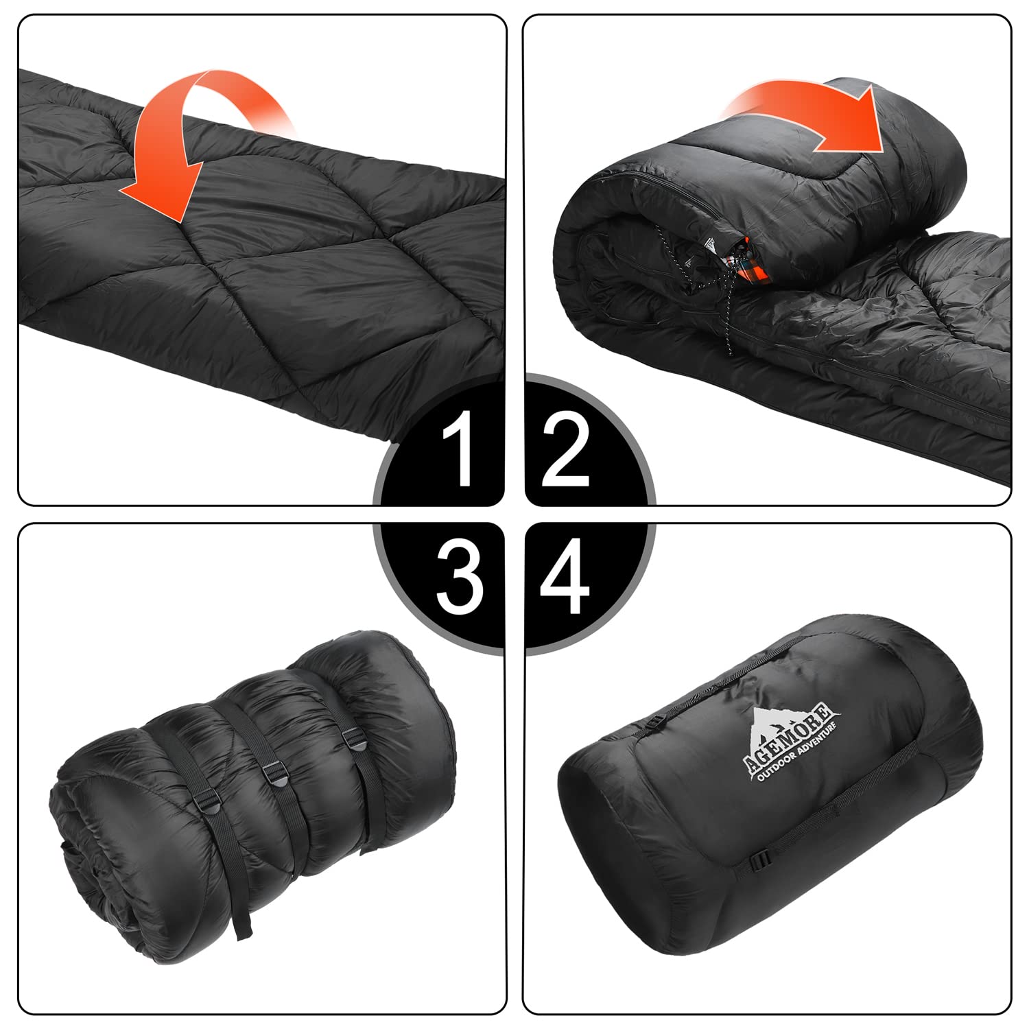 AGEMORE multiuse sleeping bag for family camping and RV trips