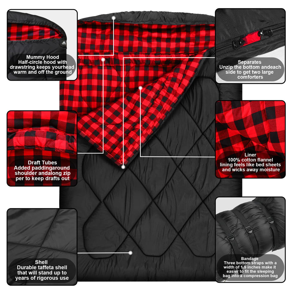 AGEMORE shoulder draft tubes and hood for snug warmth