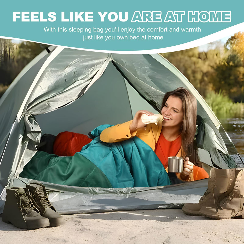 AGEMORE sleeping bag foot-vent-zipper enables adjustable airflow for temperature control.