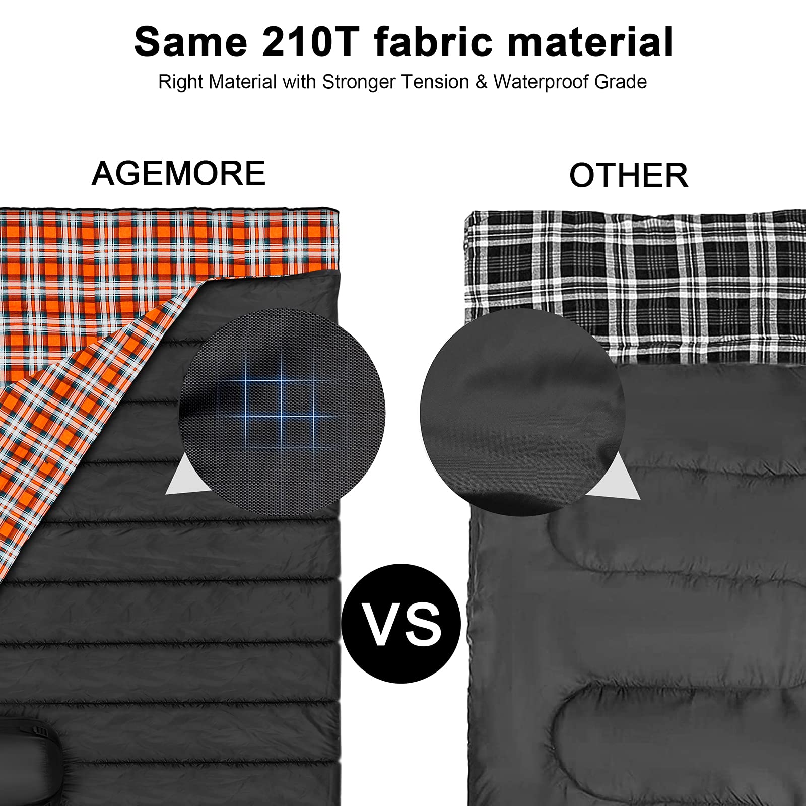 AGEMORE two-person zipper access shows easy exit without waking a partner
