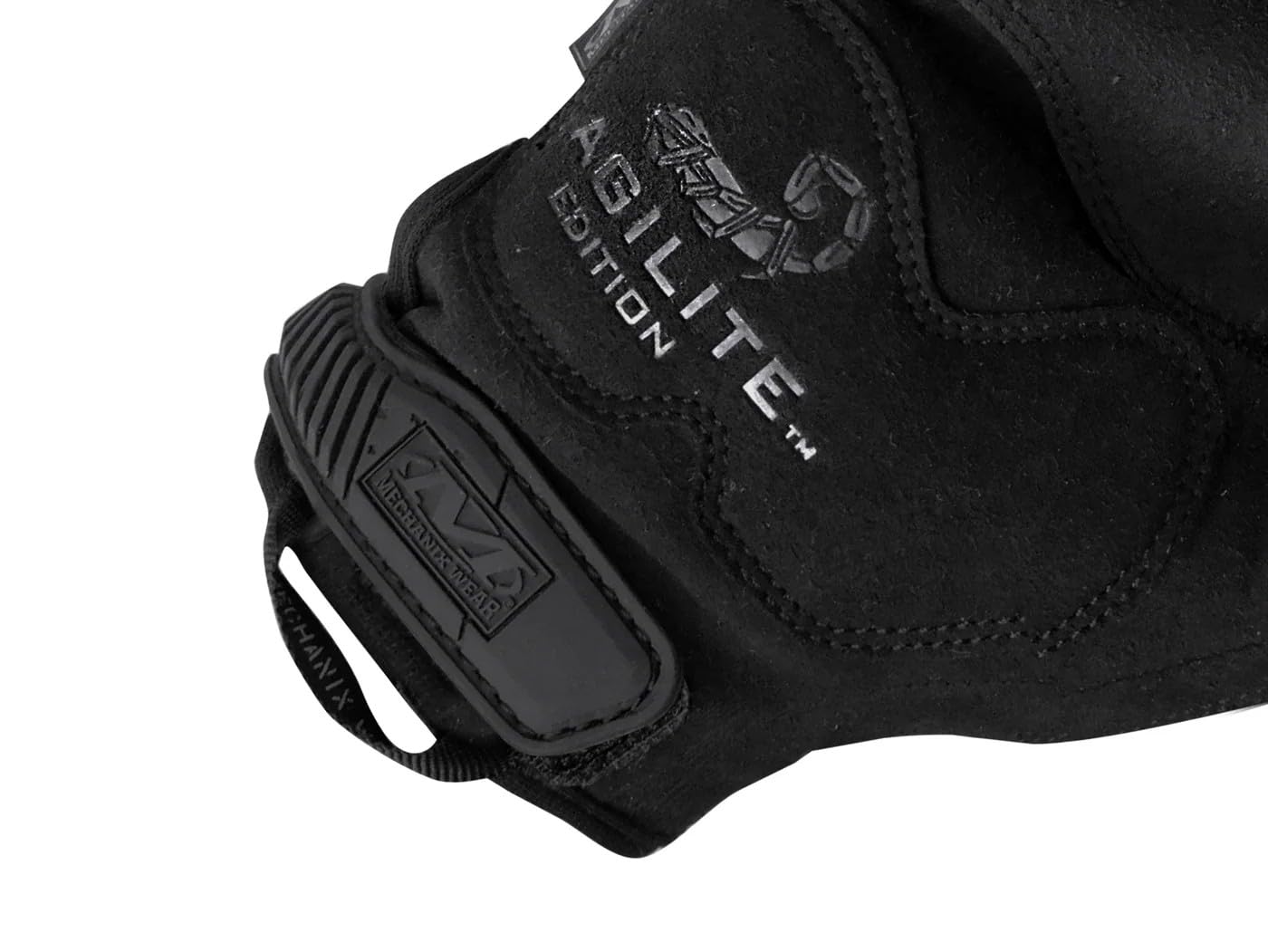 Agilite glove wrist closure demonstrating secure fit and adjustable support