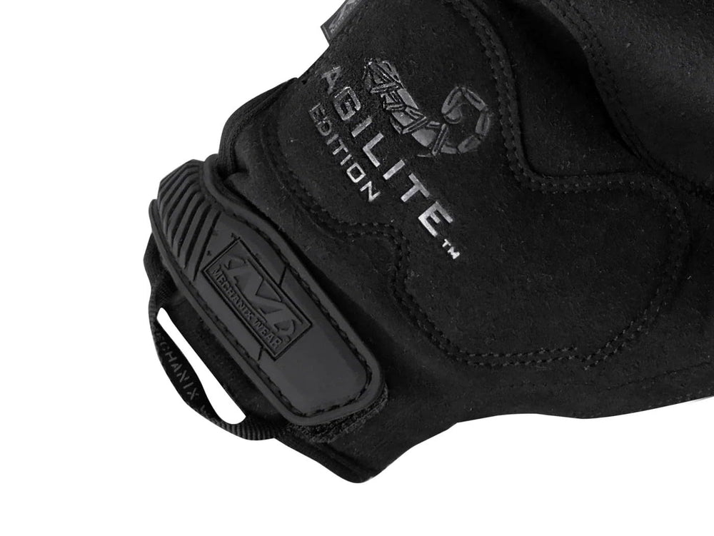 Agilite glove wrist closure demonstrating secure fit and adjustable support