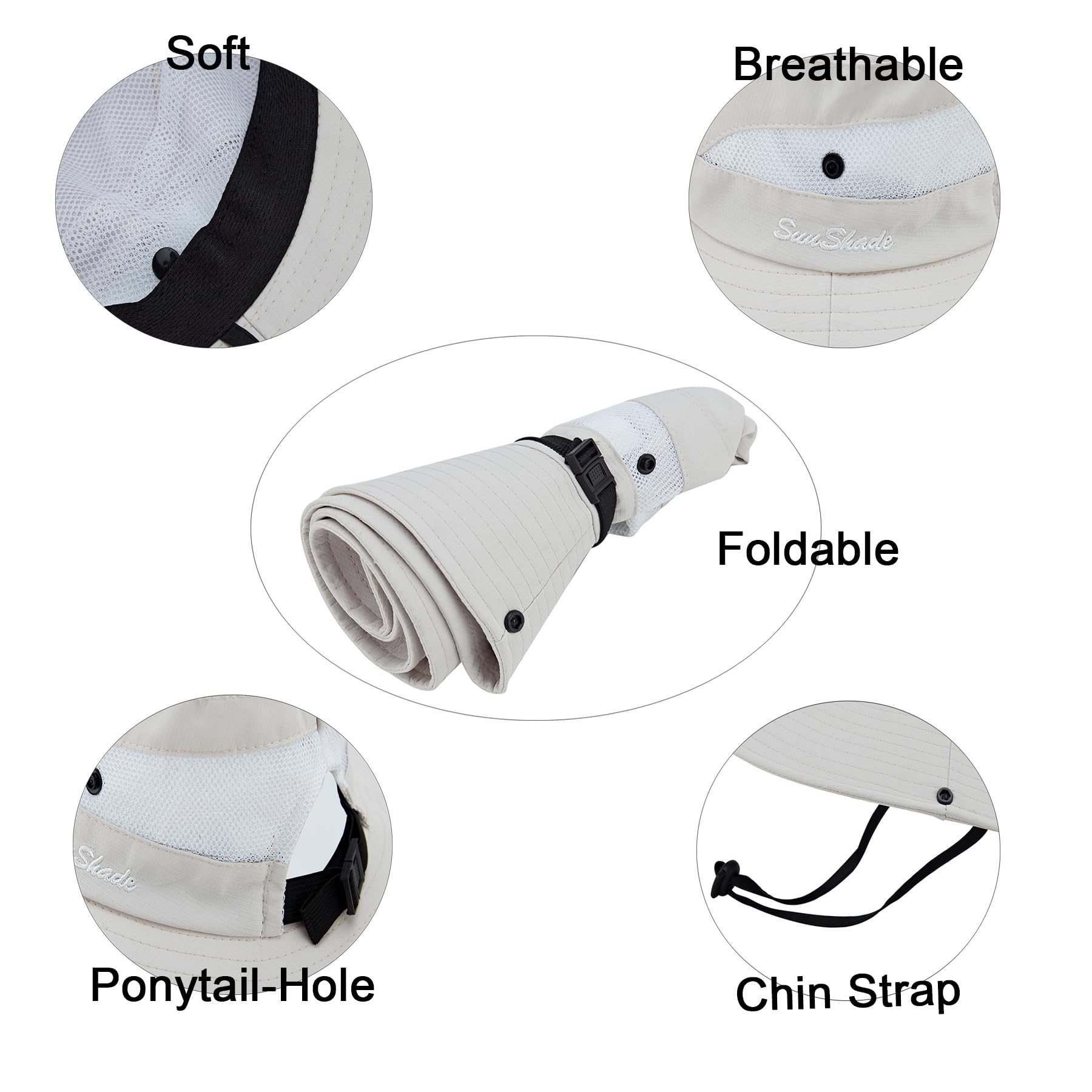 Hats folded for portable travel in the AGLIFEFY 2-pack.