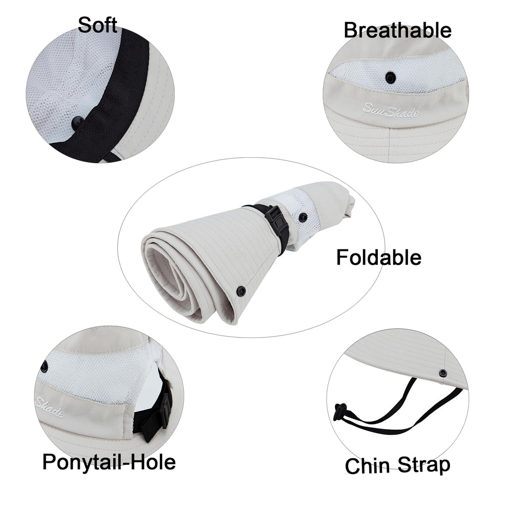 Hats folded for portable travel in the AGLIFEFY 2-pack.