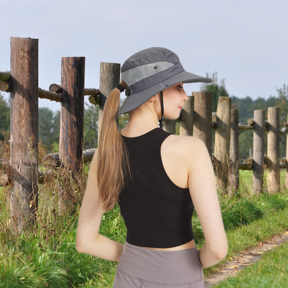 Lifestyle shot with outdoor activities and AGLIFEFY sun bucket hats.