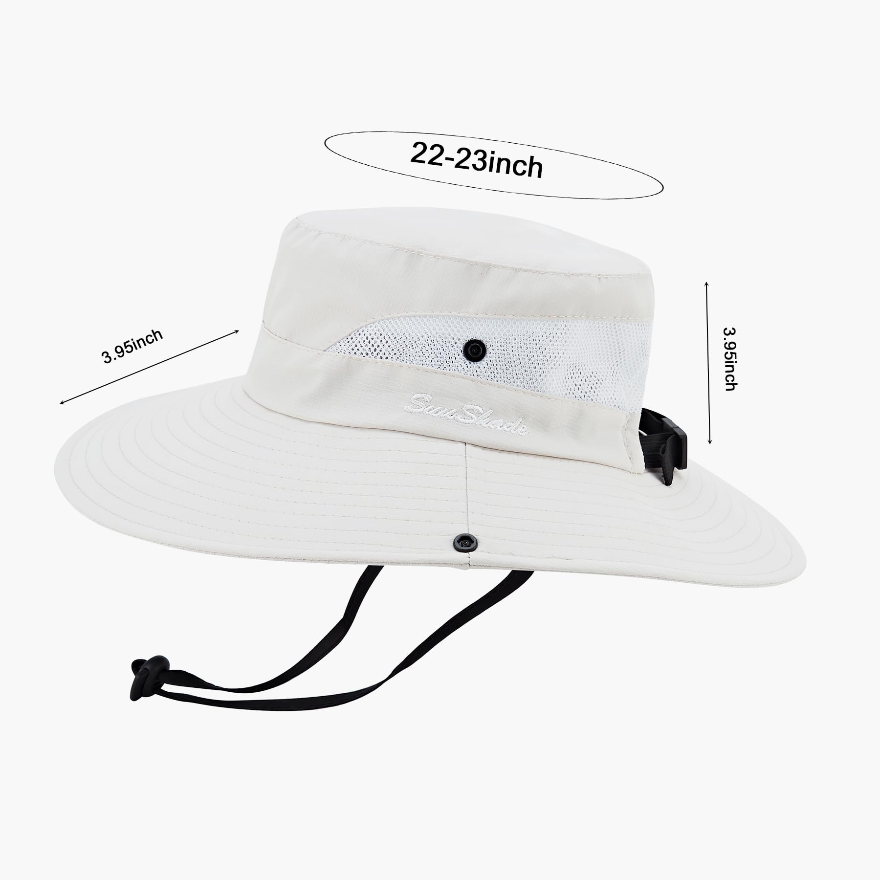 Close-up of UPF 50+ material on AGLIFEFY sun bucket hat.