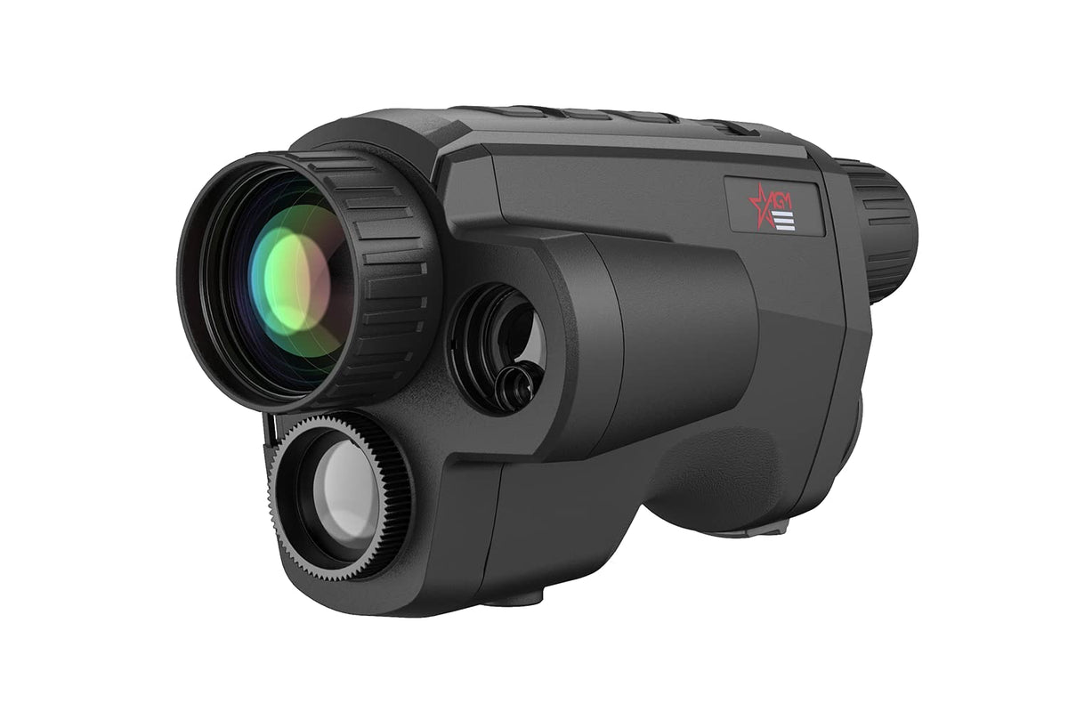 AGM Global Vision Fuzion LRF TM35-640 front view, rugged outdoor-ready monocular with thermal imaging for targets at dawn