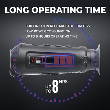 AGM Taipan TM15-256 8-hour battery supports long hunts with Wi‑Fi off