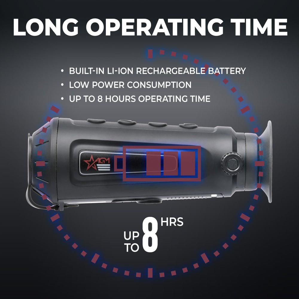 AGM Taipan TM15-256 8-hour battery supports long hunts with Wi‑Fi off