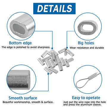 AGOOL 1.2x2.5mm aluminum crimp sleeves