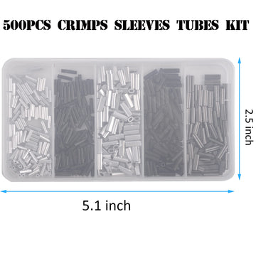 AGOOL crimp sleeves kit in-use with fishing line