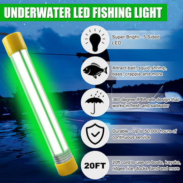 AGOOL long-lasting underwater light delivers up to 50,000 hours of use.