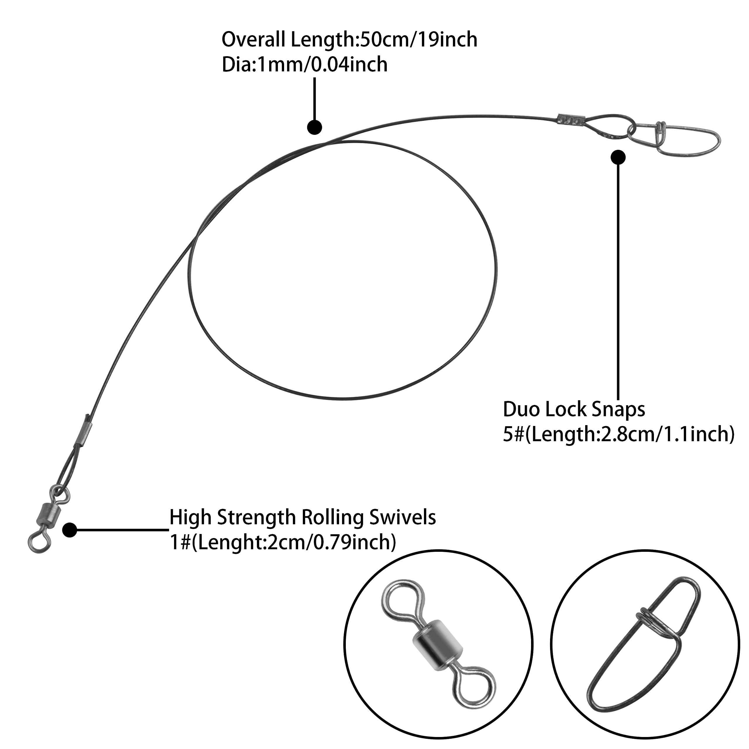 AGOOL barrel swivels 20pcs in use for smooth line management