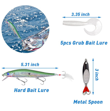 AGOOL circle hooks and hooks assortment for versatile bait rigging and quick tackle changes.