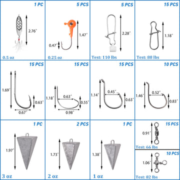 AGOOL circle hooks ready for versatile species targeting in saltwater.