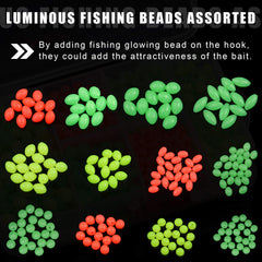 Green glow fishing beads for deep-water night fishing