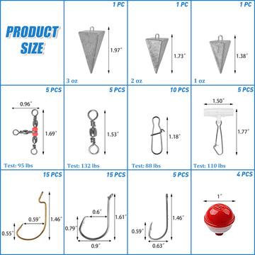 AGOOL heavy-duty swivels and snaps facilitate fast rig setups for on-the-go anglers.