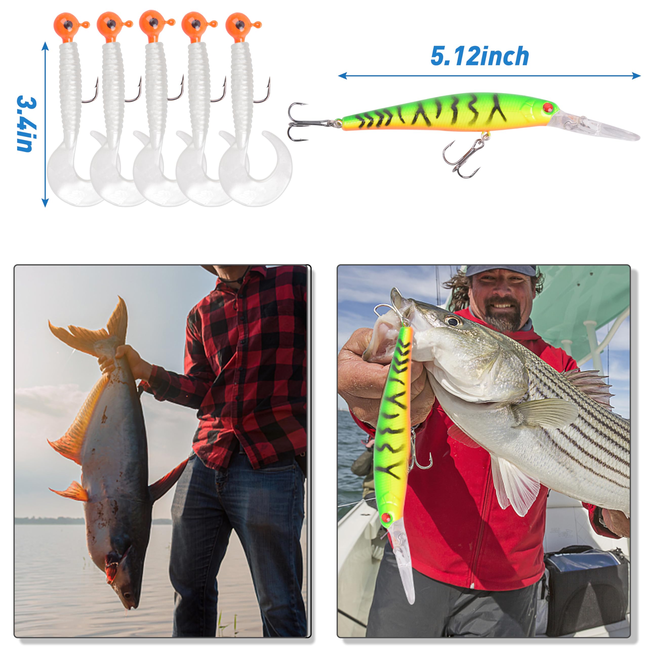 AGOOL jig head hooks arranged for strength and hook-setting in heavy surf.