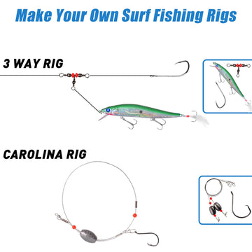 AGOOL pyramid sinkers and rigs ready for strong saltwater casts and stable bottom weight.