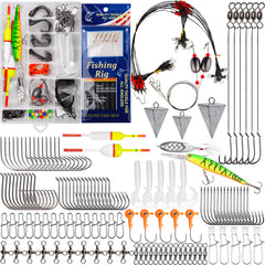AGOOL saltwater fishing gear kit showing complete tackle for beach and pier setups.
