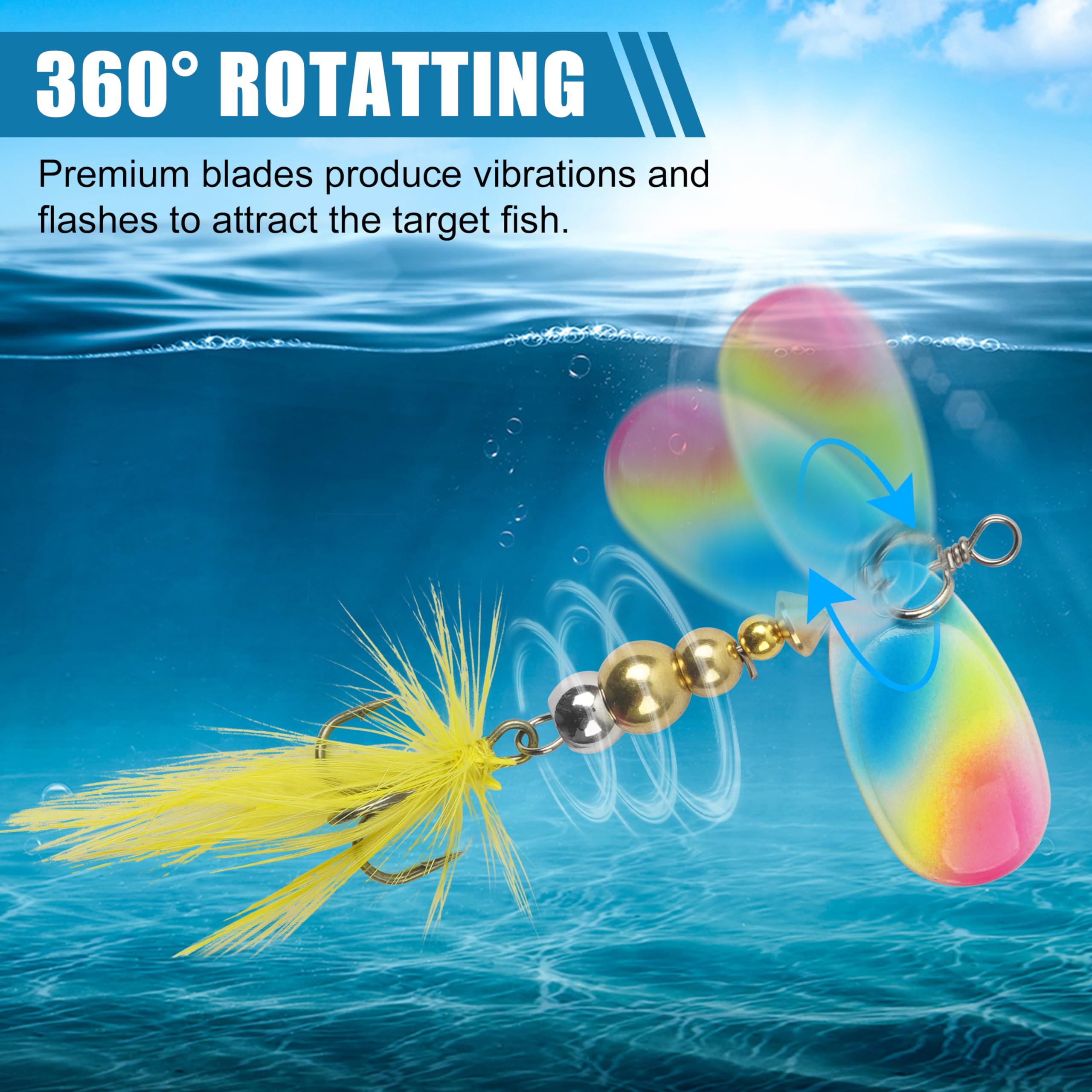 Ultra-sharp treble hook on bass lure