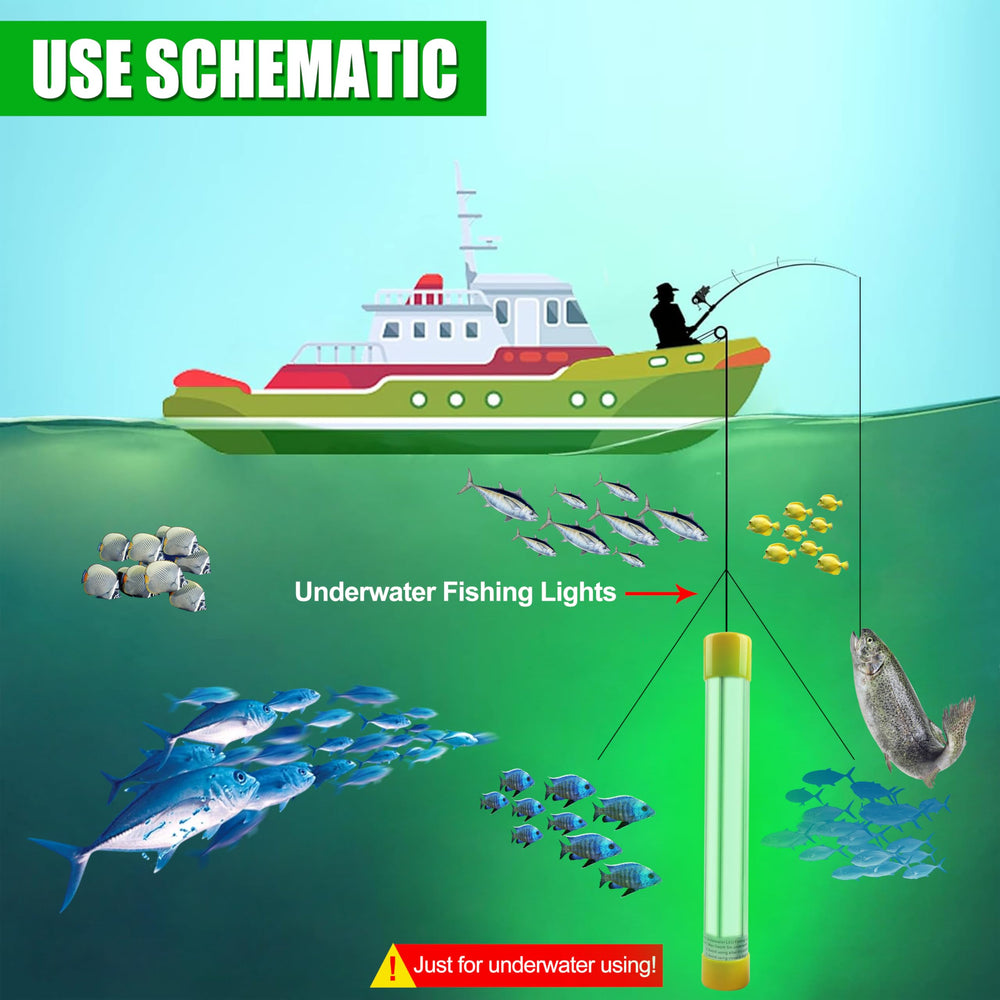 AGOOL 16.5 ft wire enables flexible underwater setup for night fishing.